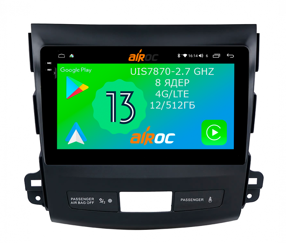 Штатная магнитола Airoc 2K AU-2606 для Mitsubishi Outlander  XL 2006-2012 / Citroen C-Crosser 2007-2012 / Peugeot 4007 2007-2012