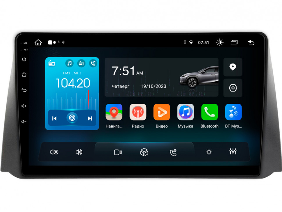 Штатная магнитола Roximo 4G RX-3913 для UAZ Patriot Профи 2016-2024