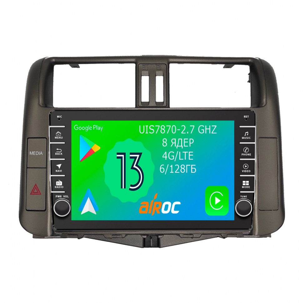 Штатная магнитола Airoc AB-1114-N9 для Toyota Land Cruiser Prado 150 с 360 обзором, 2009-2014