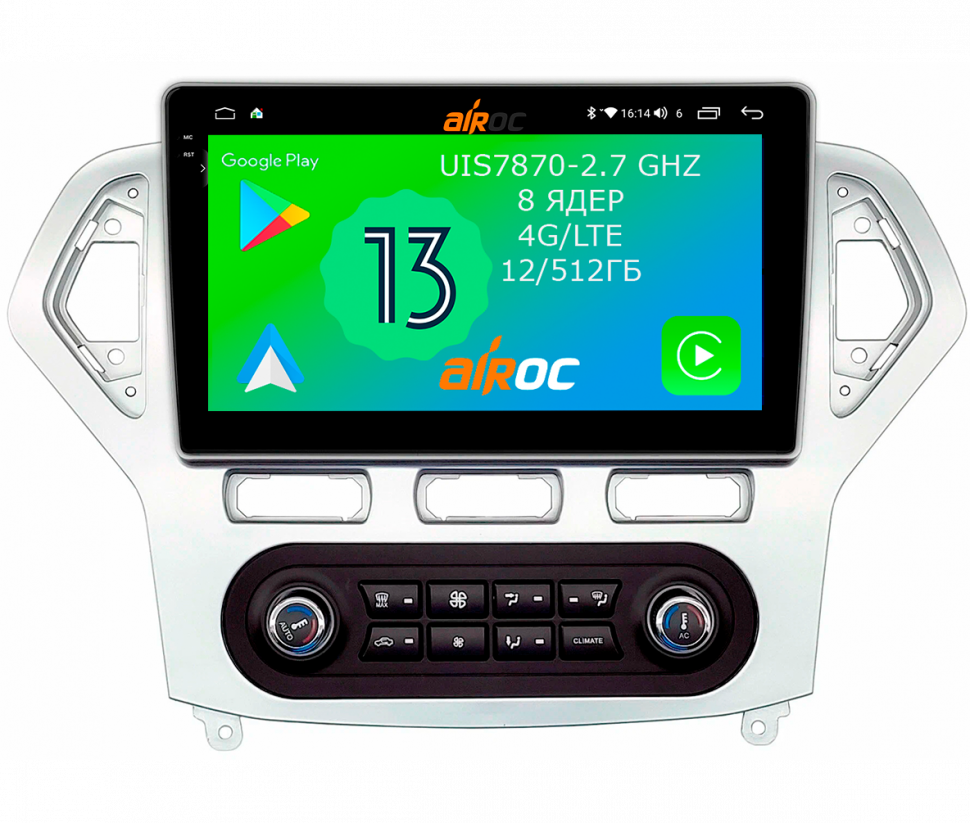 Штатная магнитола Airoc 2K AU-1708A для Ford Mondeo 4, 2007-2010