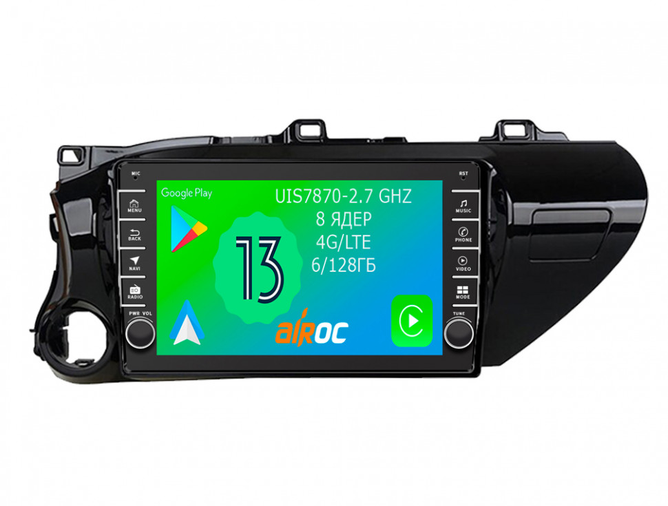 Штатная магнитола Airoc AB-1119 для Toyota Hilux an120, 2015-
