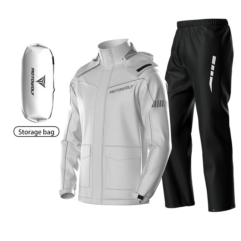 Мотодождевик MOTOWOLF (Мотокостюм защитный) M_Gray-3XL