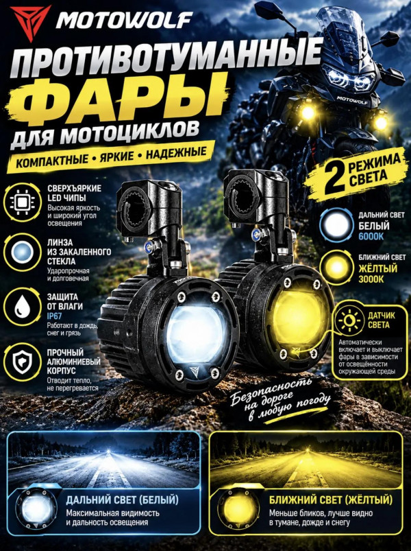 Светодиодные фары с датчиком света. MDL5006-B