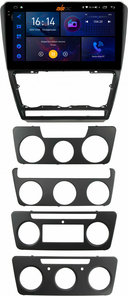 Штатная магнитола Airoc 2K RI-3202B для Skoda Octavia A5 black
