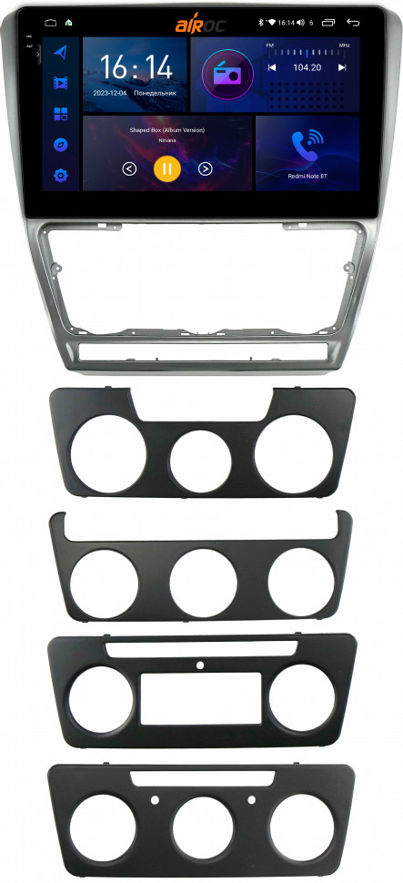 Штатная магнитола Airoc 2K RI-3202S для Skoda Octavia A5 silver