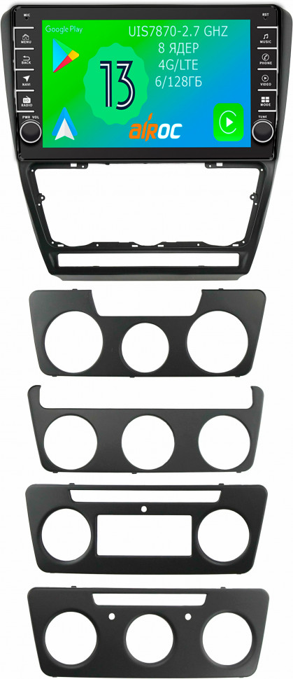 Штатная магнитола Airoc AB-3202B для Skoda Octavia A5 black
